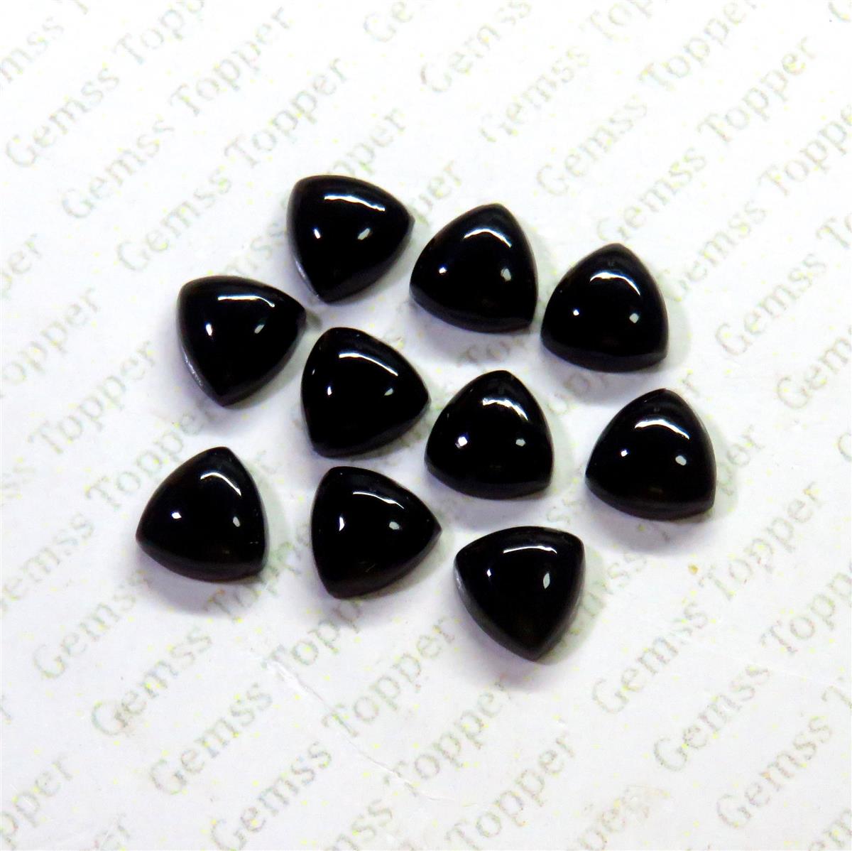 Black Onyx 10x10 mm Trillion Cabochon
